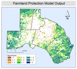 Triangle Region Farmland Analysis Map