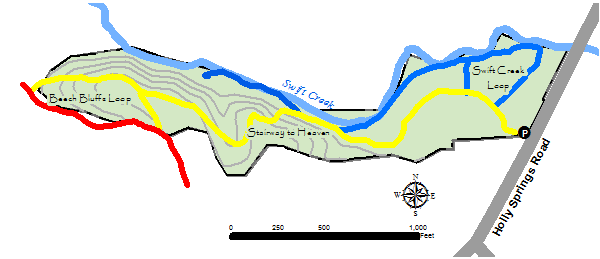Swift Creek Bluffs Trail Map