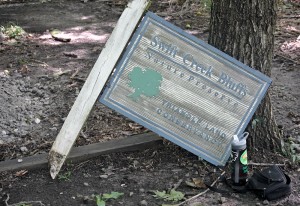 Swift Creek Bluffs sign July 105