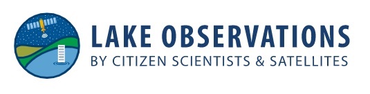 logo - lake observations by citizen scientists and satellites - citizen science projects