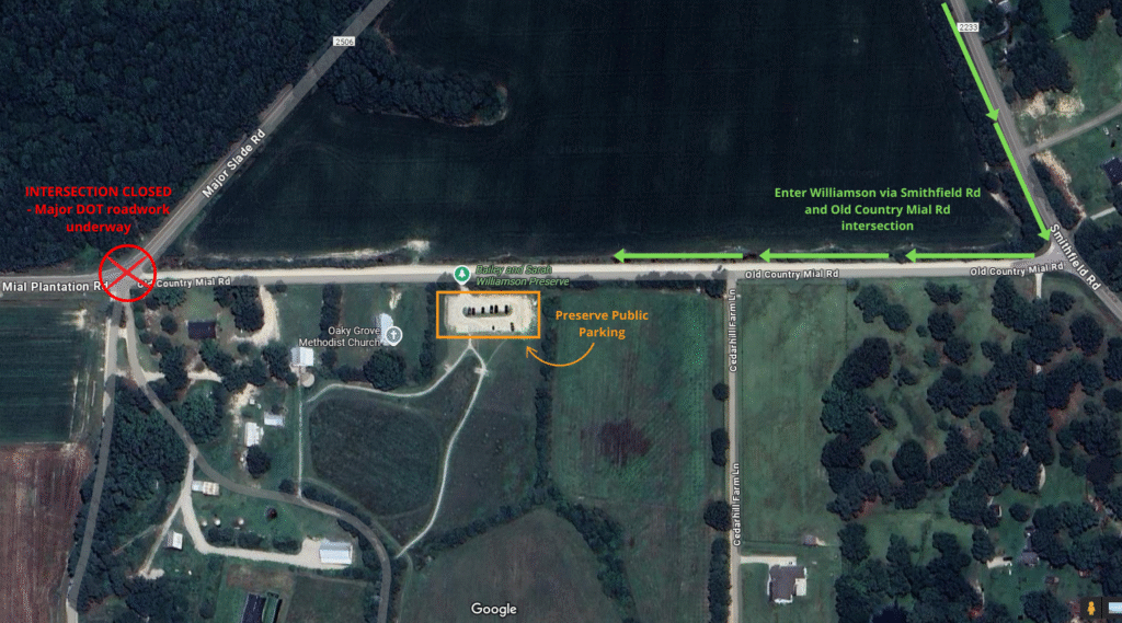 Enter Williamson via Smithfield Rd and Old Country Mial Rd intersection 1