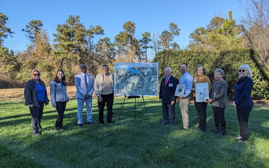 TLC and Town of Garner partner to save land for future nature preserve LILES TLC Staff Martha and Robert Town of Garner NC and Land Water Fund edited 1