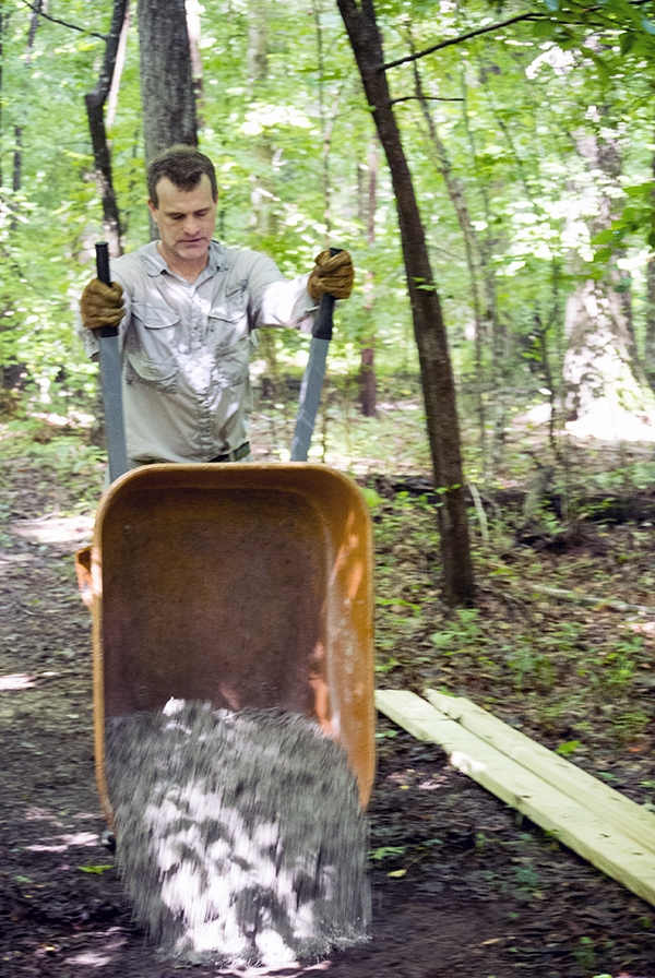 Hauling a Hippo steve wheelbarrow small 1